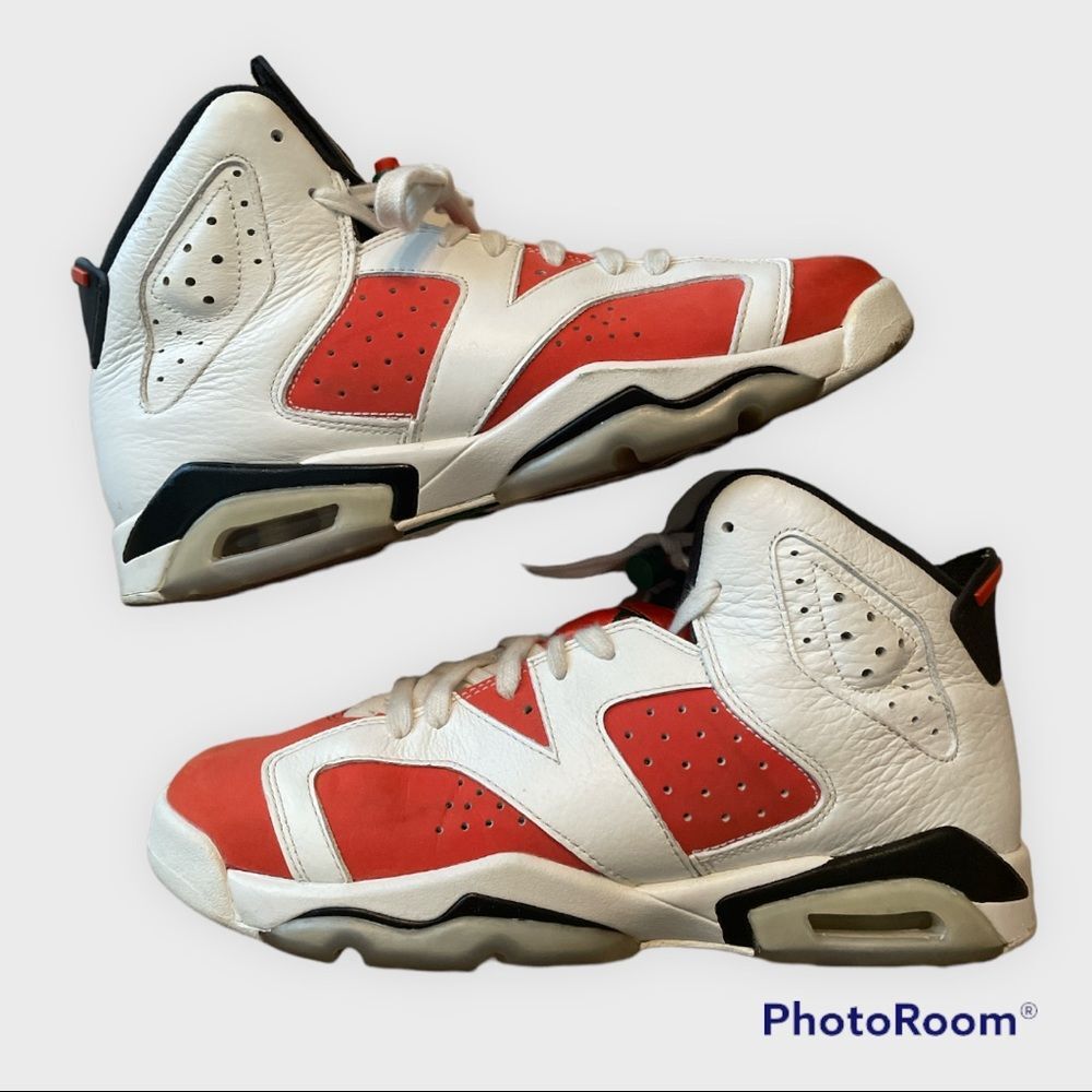 💥 Nike Air Jordan 6 Retro GS Gatorade Orange White Sneakers Shoes ~ Size 7Y💥 - Picture 3 of 13